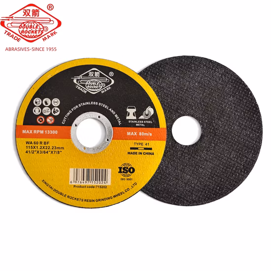 4.5 Inch 1.6mm China Factory Black Double Net Metal Abrasive Inox Cutting Disc